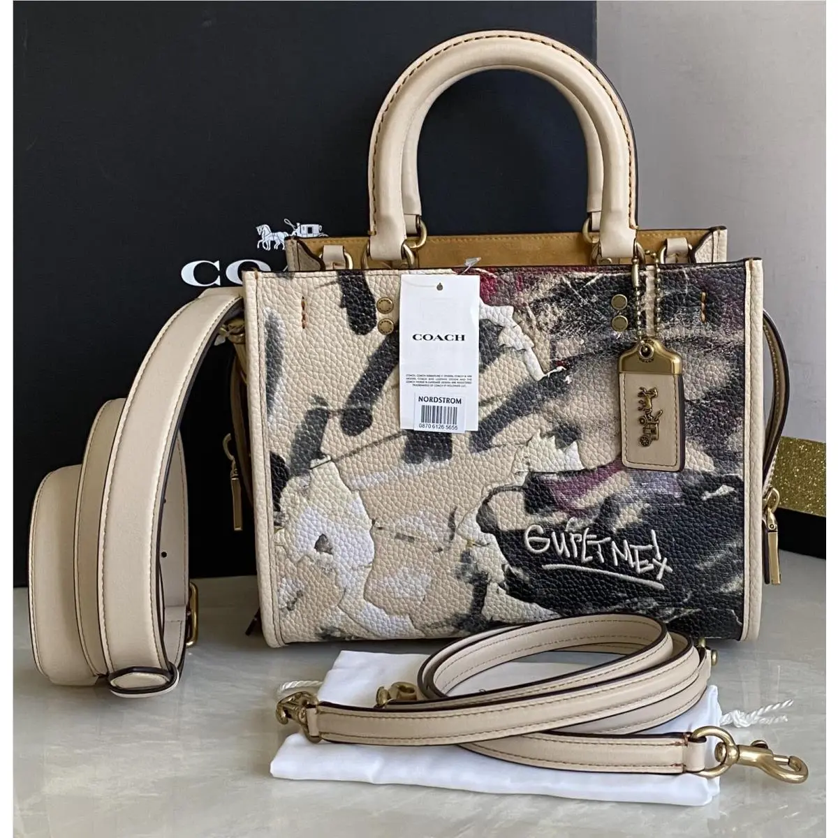 Coach X Mint Serf Ivory/multi Graffiti Rogue 25 CD704