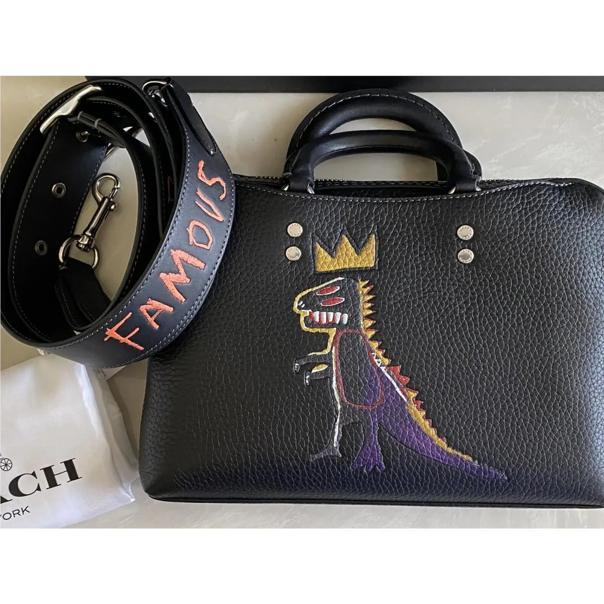 Coach X Jean Basquiat Black Slim Brief 25 Rogue 7035 Rare