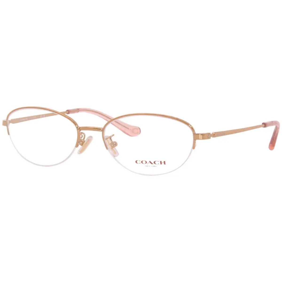 Coach HC5136 9331 Eyeglasses Women`s Shiny Rose Gold Full Rim Oval Shape 53mm
