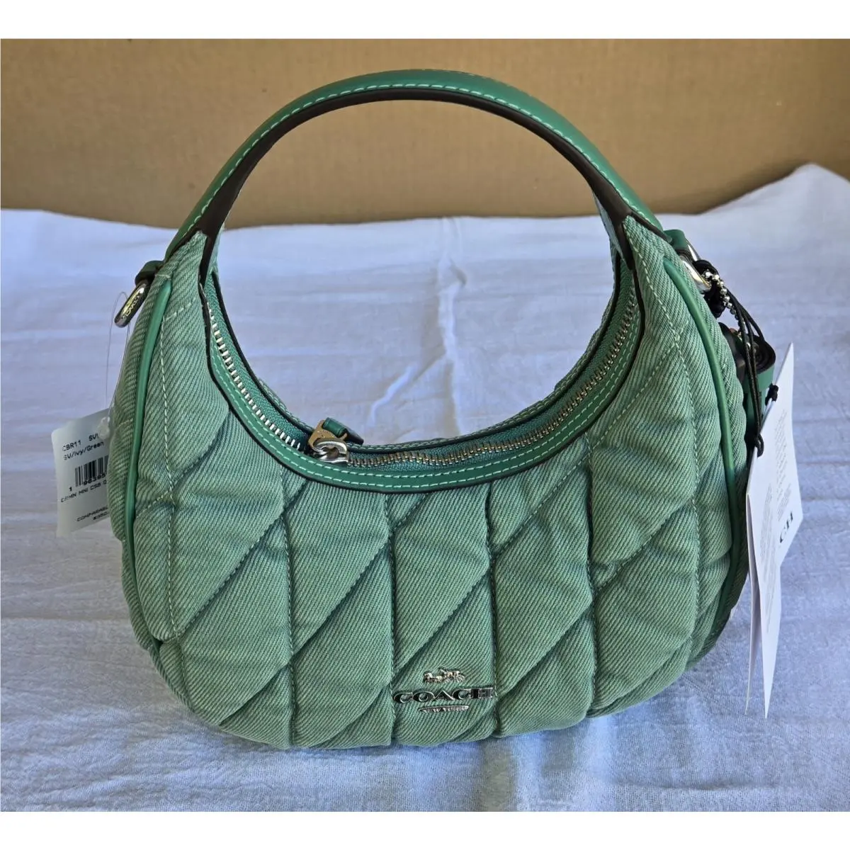 Coach Outlet Carmen Mini Cross Body CBR11 Ivy Green Crossbody Hand Bag Purse