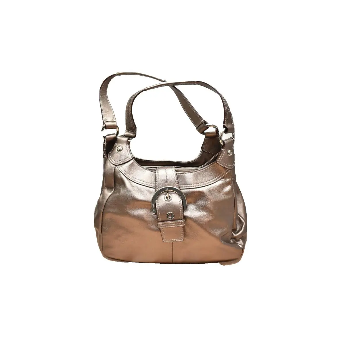 Coach Soho Leather Hobo Shoulder Handbag Bronze