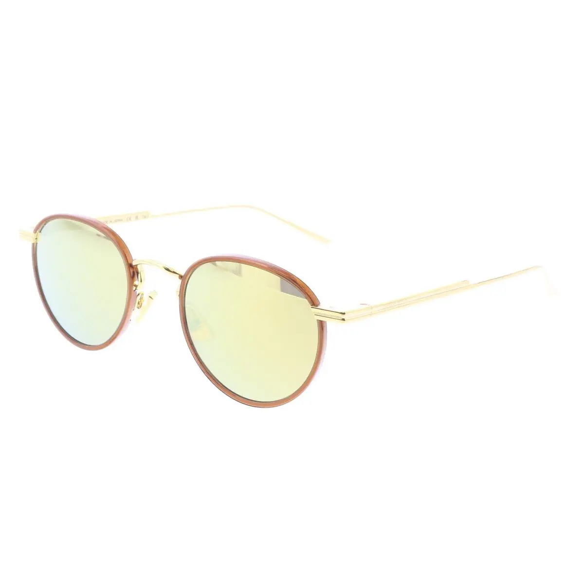 Bottega Veneta BV1389S-004 Round Gold Sunglasses