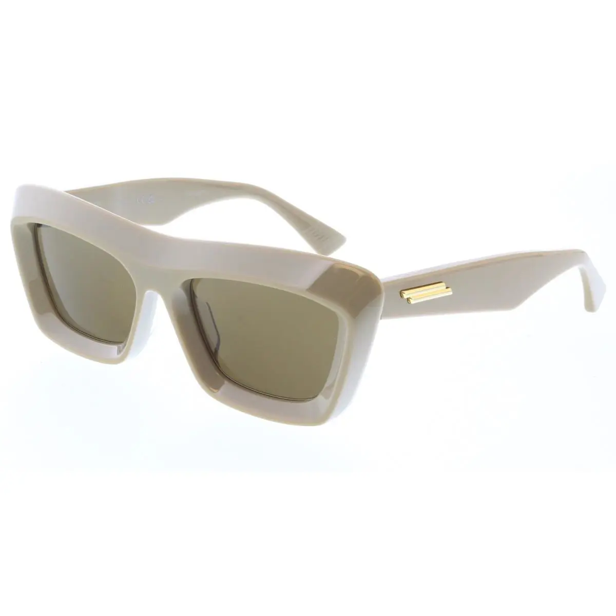 Bottega Veneta BV1283S-003 Taupe Oversized Shield Sunglasses - Brown, Frame: Brown, Lens: Brown