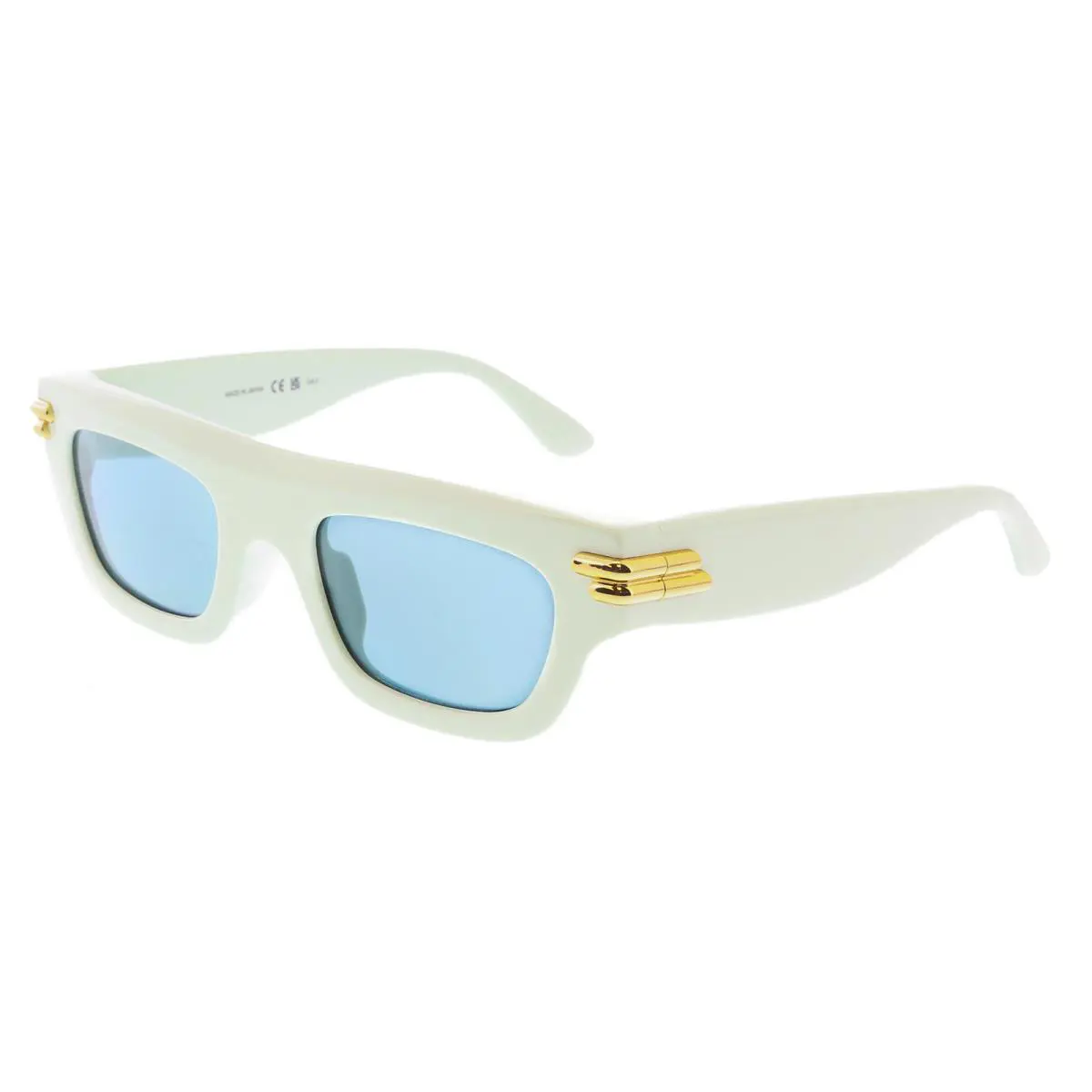 Bottega Veneta BV1321S-004 Bold White Square Sunglasses
