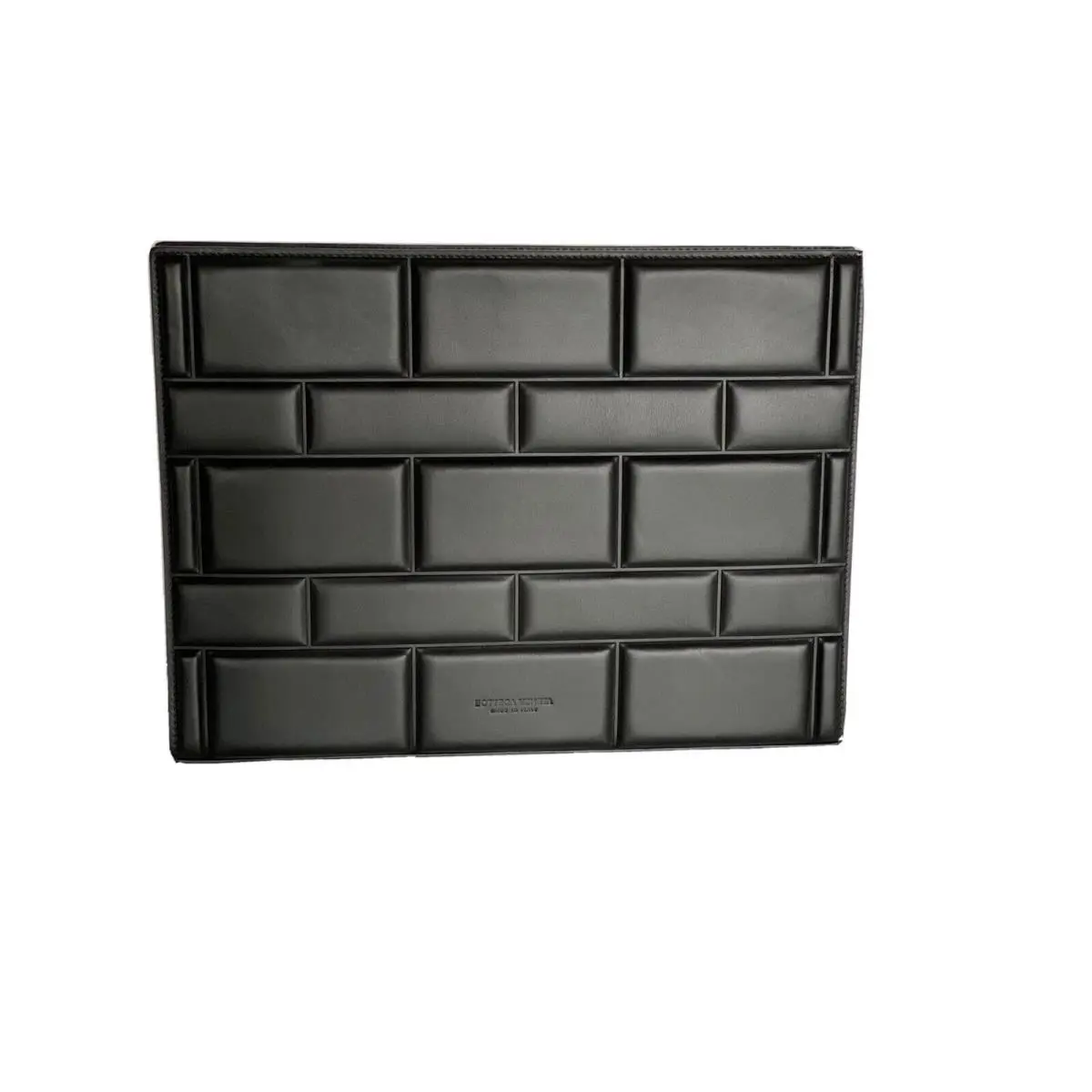 Bottega Veneta Leather Grid-patterned Padded Document Case 592859