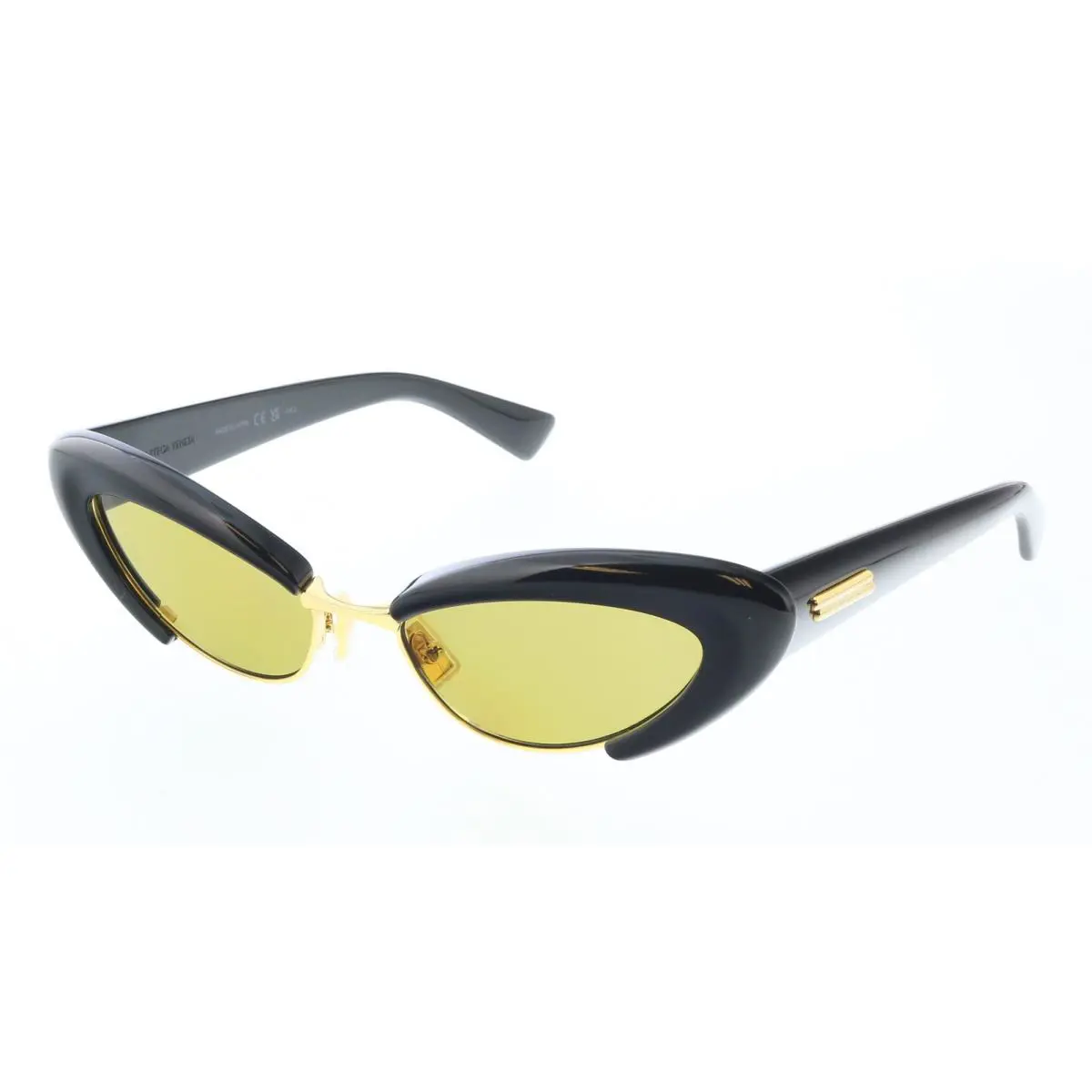 Bottega Veneta BV1387S-001 Black Cat-eye Sunglasses