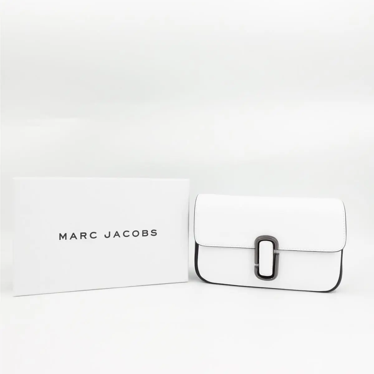 Marc Jacobs Women`s The Bicolor J Marc Shoulder Bag White OS
