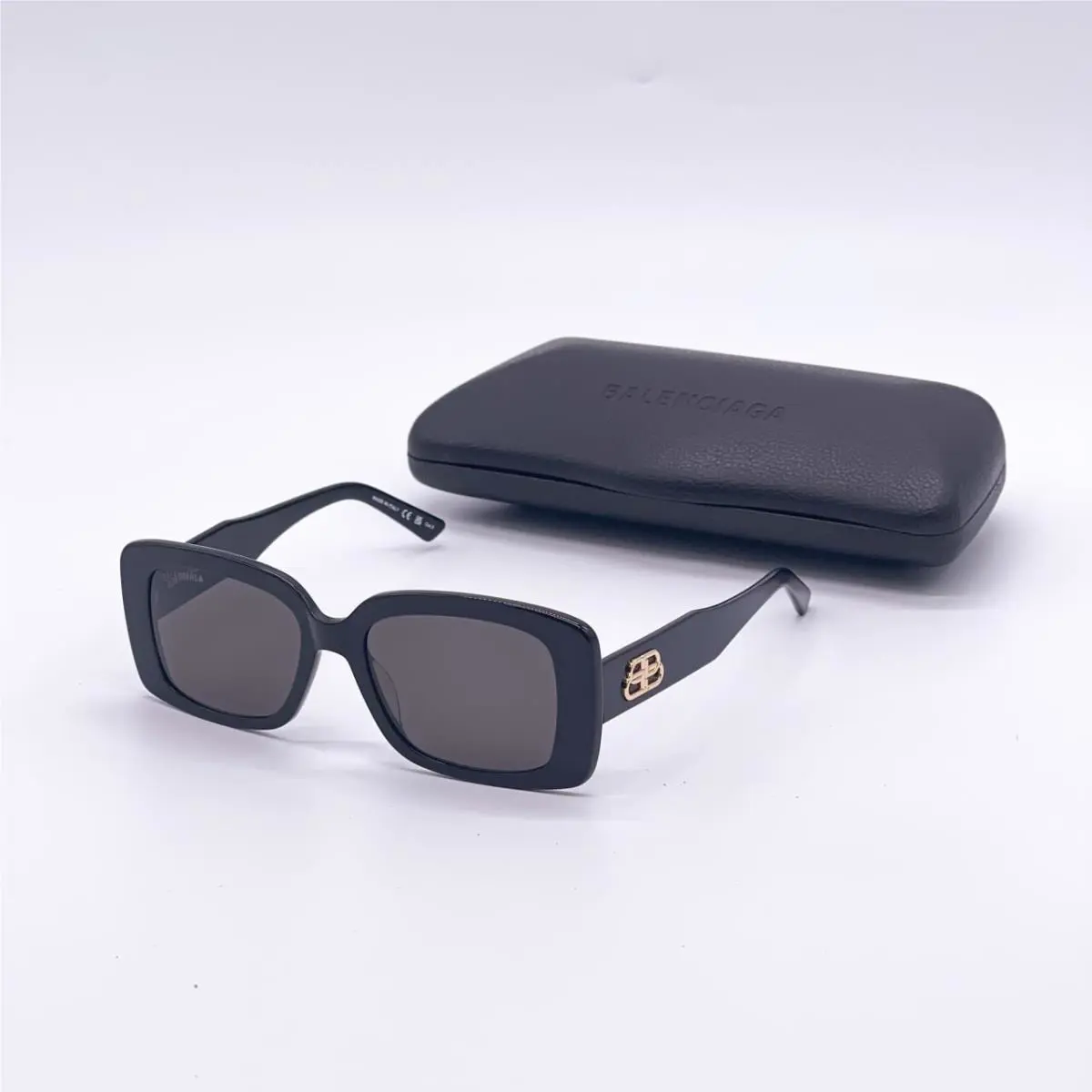 Balenciaga BB0048S 001 Black Unisex Sunglasses Balenciaga