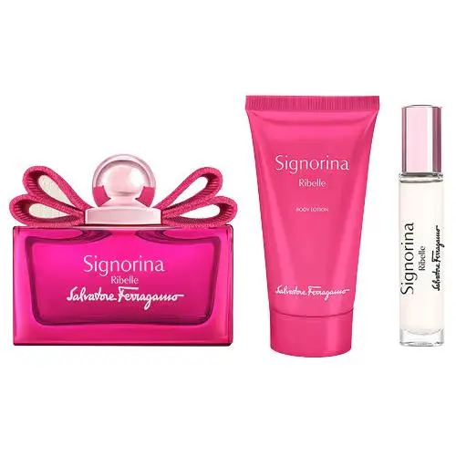 Ferragamo Signorina Ribelle 3 PC Set: 3.4 oz Edp + 0.5 oz Edp + 1.7 oz B/lotion