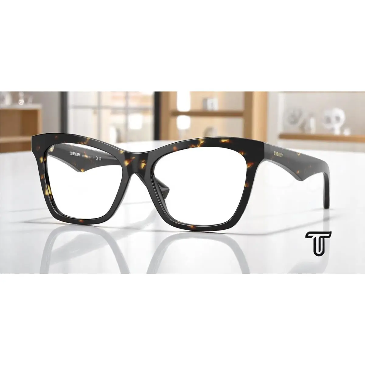 Burberry BE2416 4106 Yellow Havana Demo Lens 54 mm Women`s Eyeglasses