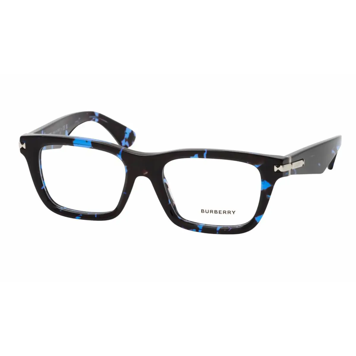 Burberry Eyeglasses B 2419-F 4111 53-19 145 Blue Tortoise Silver Frames
