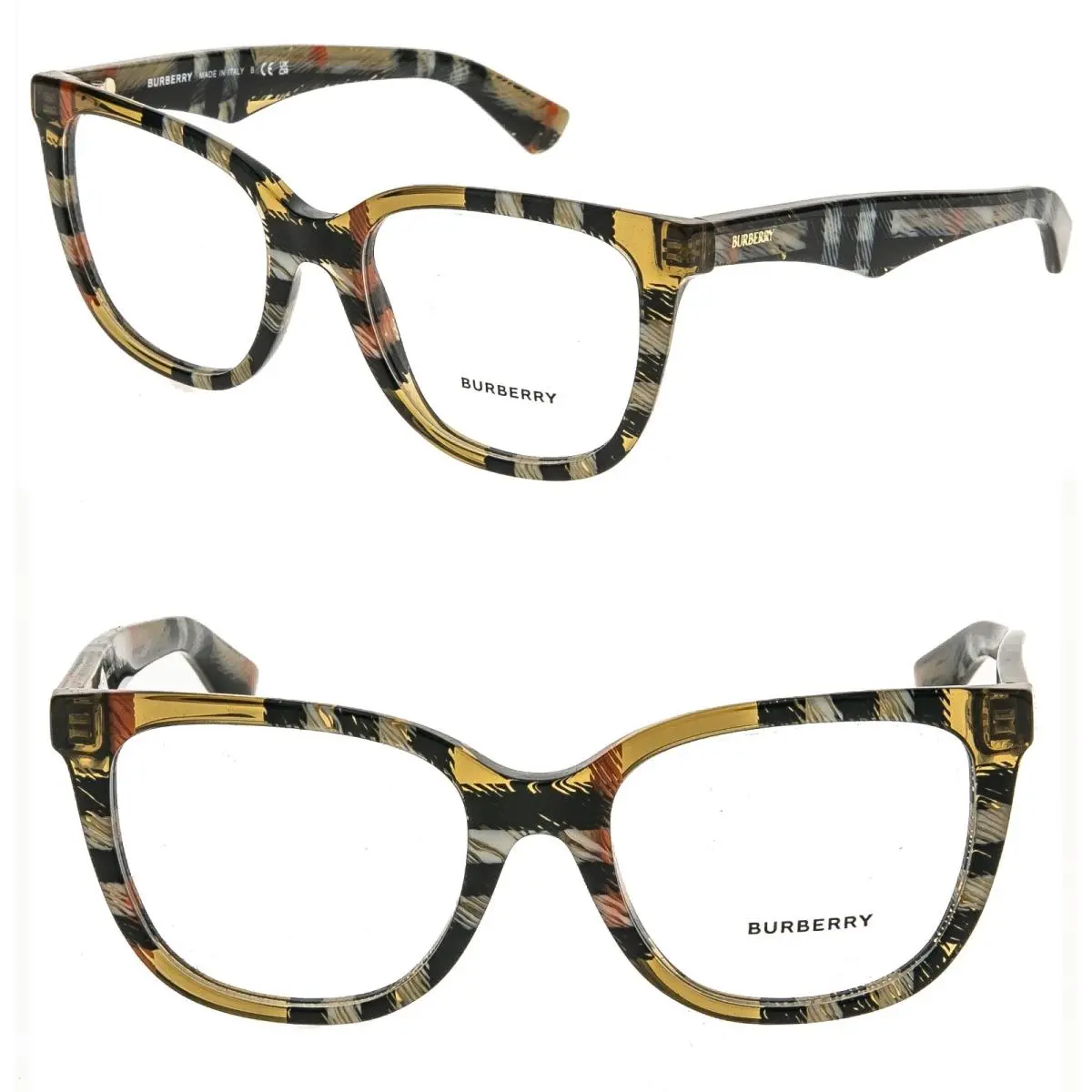 Burberry BE2415 Brown Check Classic Print Eyeglasses Optical Frame 53mm 2415