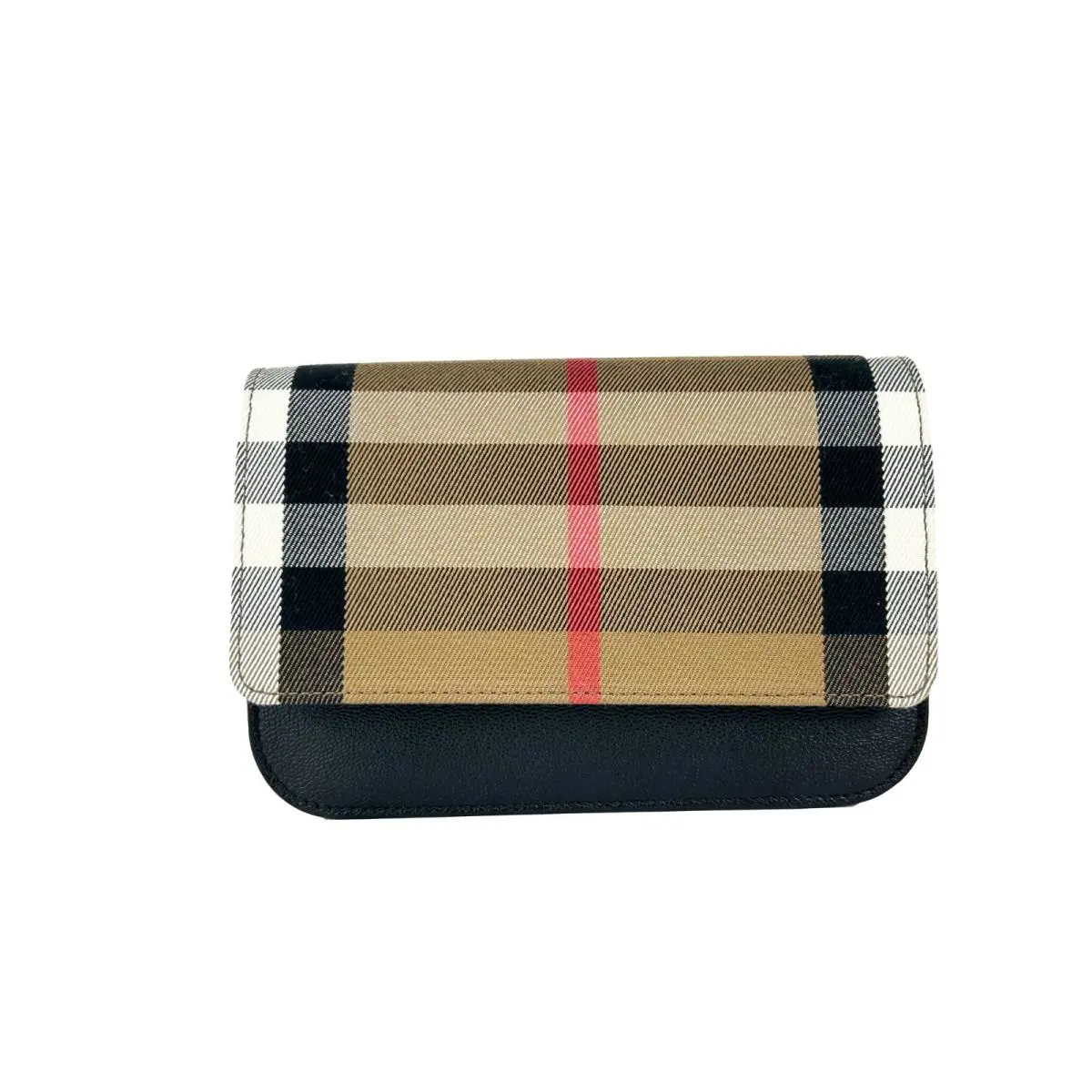 Burberry Small Leather Madison Crossbody Check Bag