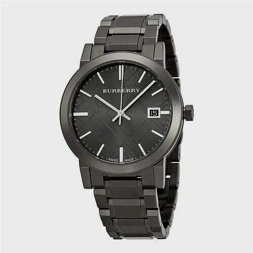 Burberry BU9007 Ion Plated Stainless Steel Black Dial Men`s Watch