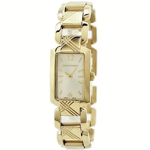 Burberry Heritage BU4213 Silver Dial Gold Toned 18 mm Women`s Watch