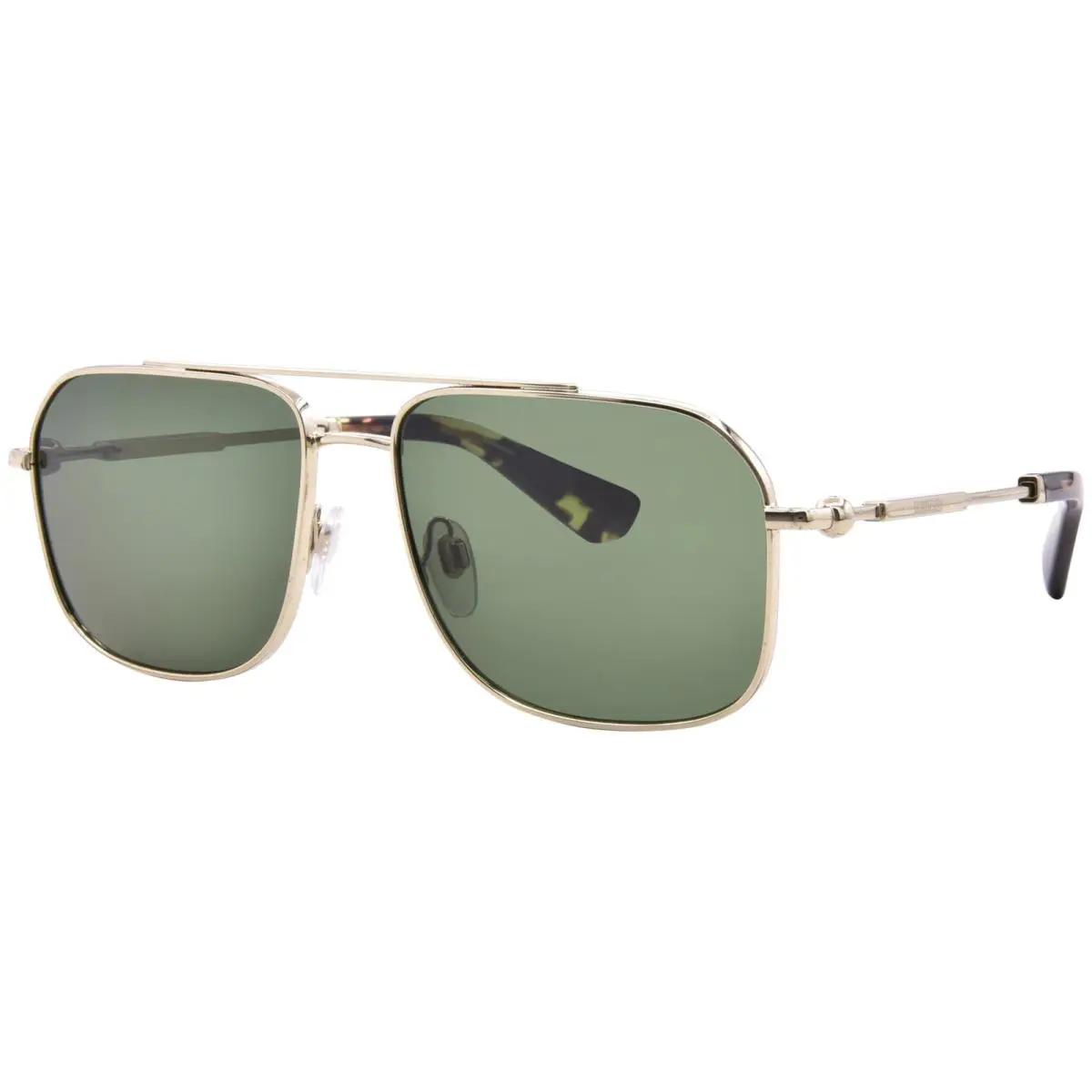Burberry BE3159 110971 Sunglasses Men`s Light Gold/dark Green Square Shape 59mm