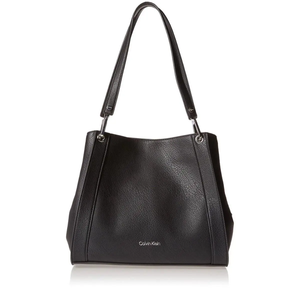 Calvin Klein Reyna Novelty Triple Compartment Shoulder Bag Black/silver Combo