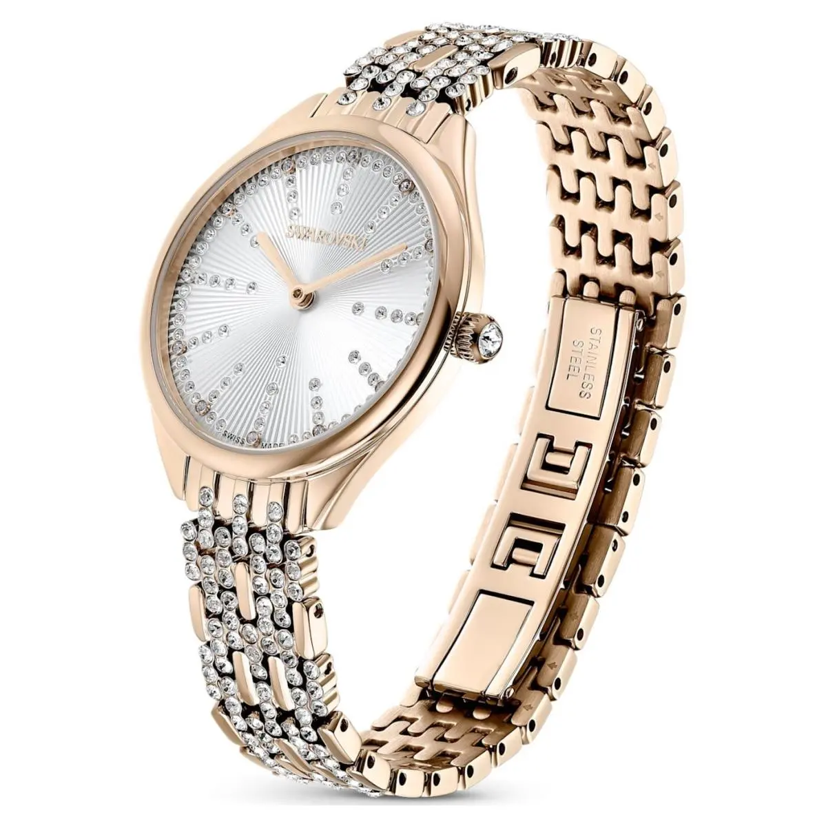 Attract Watch Metal Bracelet White Champagne Gold-tone 5610484 by Swarovski