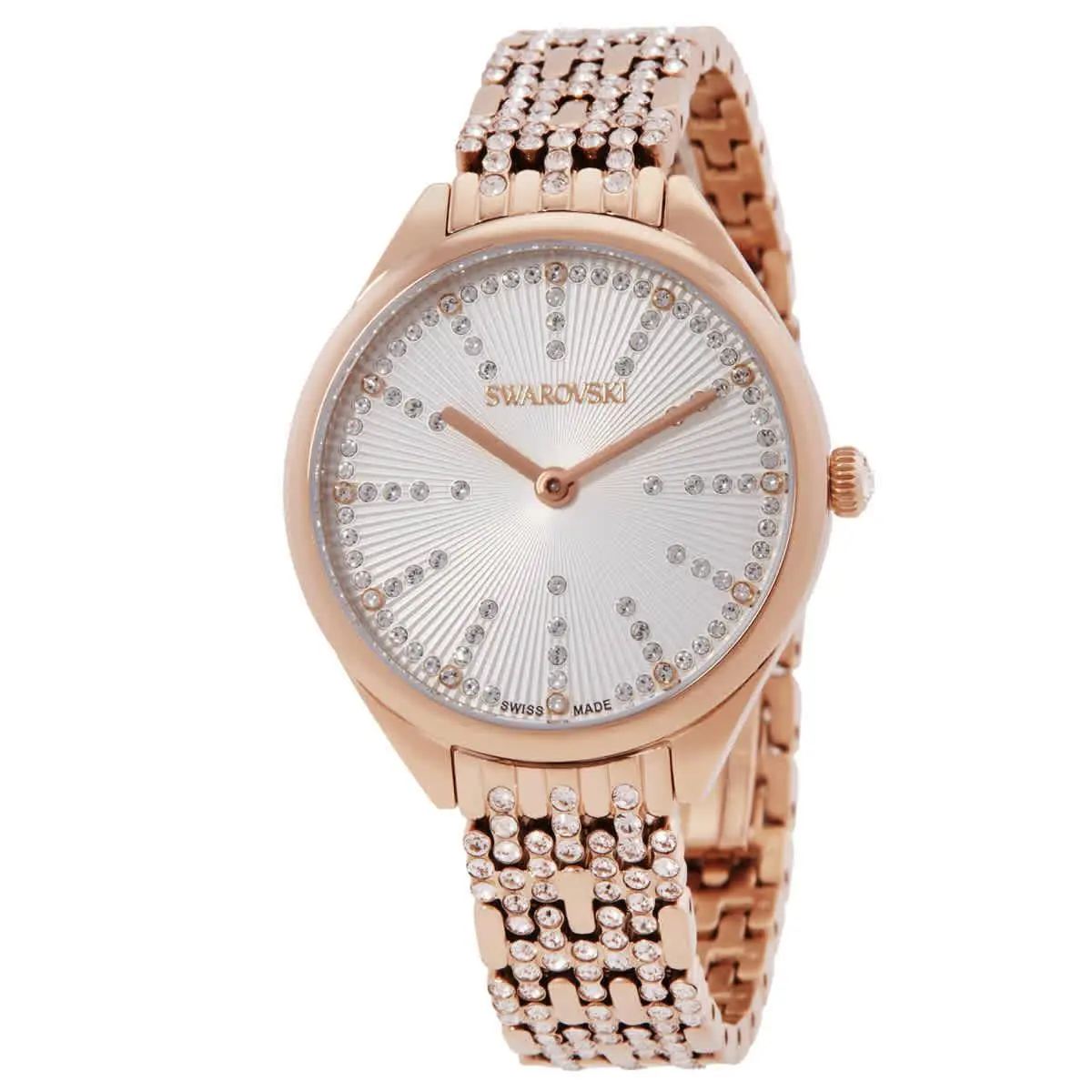 Attract Quartz Crystal Silver Dial Ladies Watch 5610484 by Swarovski