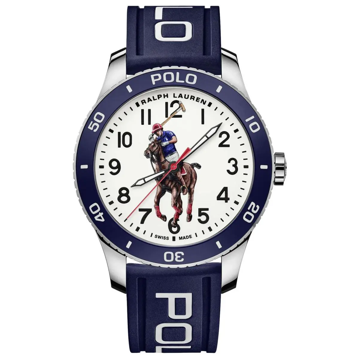 Ralph Lauren Polo Watch Automatic Steel Blue Rubber Mens Watch 472853461001