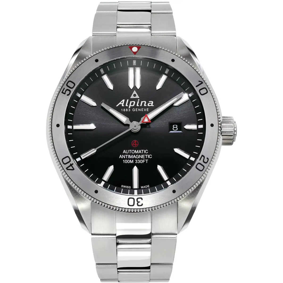 Men`s AL-525BS5AQ6B Alpiner 4 Analog Display Swiss Automatic Silver Watch by Alpina