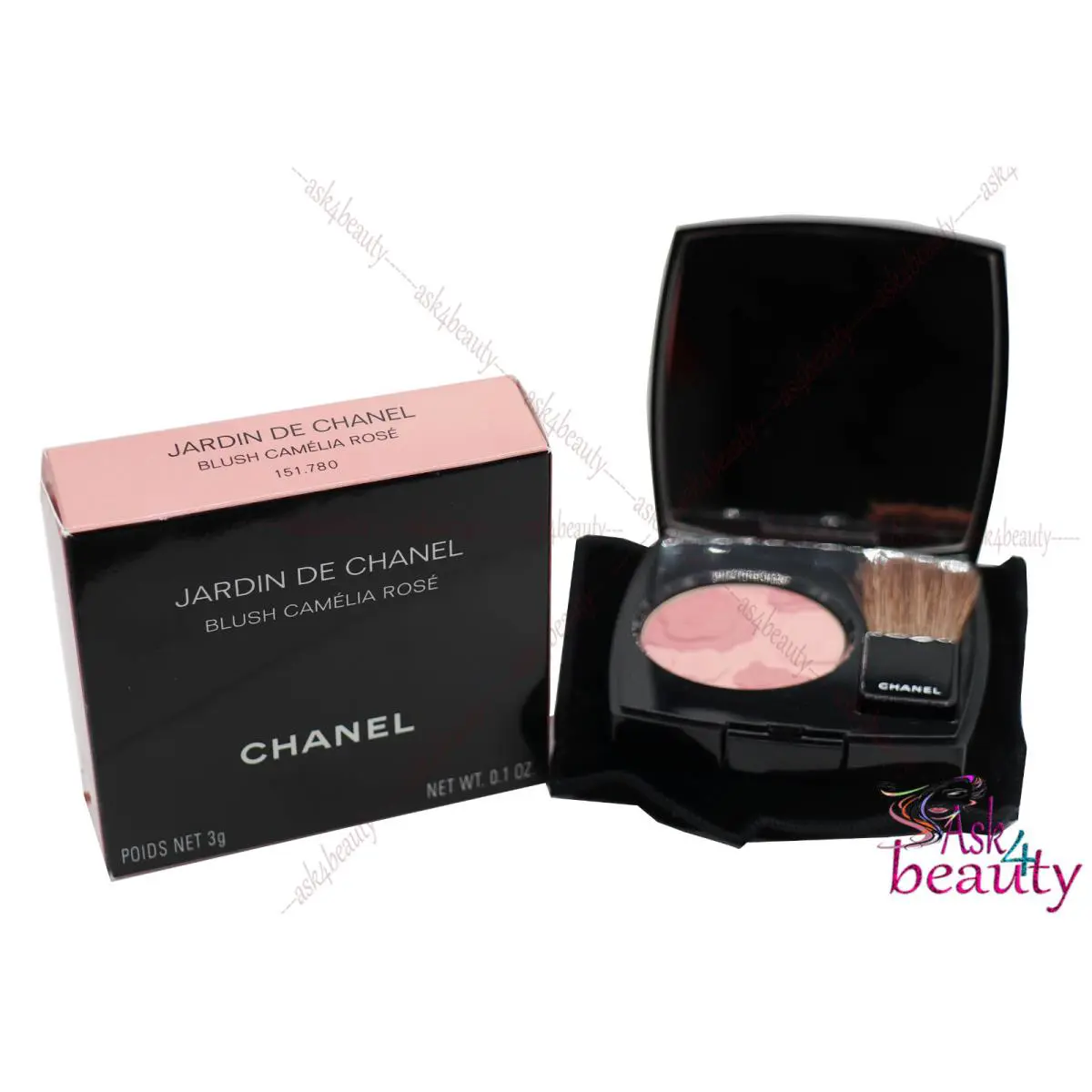 Chanel Jardin de Chanel Blush Camelia Rose Limited Edition with Pouch