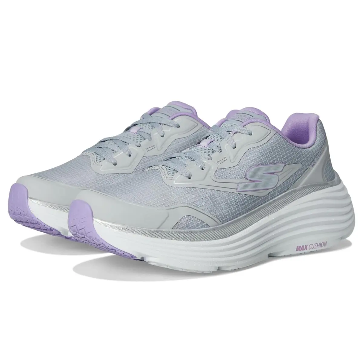 Woman`s Sneakers Athletic Shoes  Max Cushioning Endeavour Galloway Gray/Lavender by Skechers