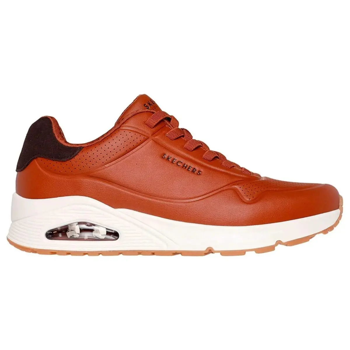 Skechers Men`s 183007 Uno Tailored Air Cognac Casual Shoes - Cognac, Exterior: Cognac