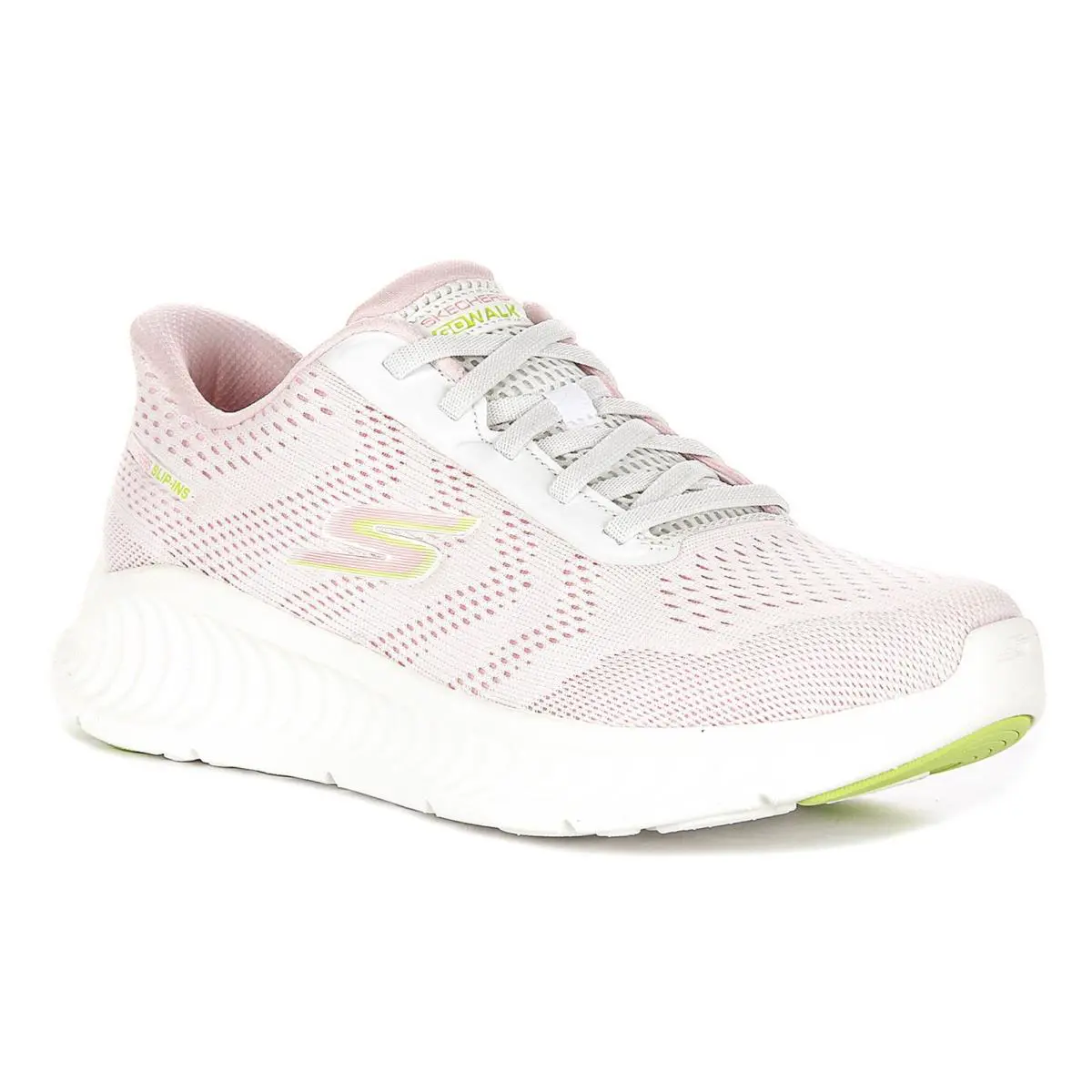 Skechers Walk Now Slip On Womens Sneakers In White Pink US 6 - 11 - White Pink