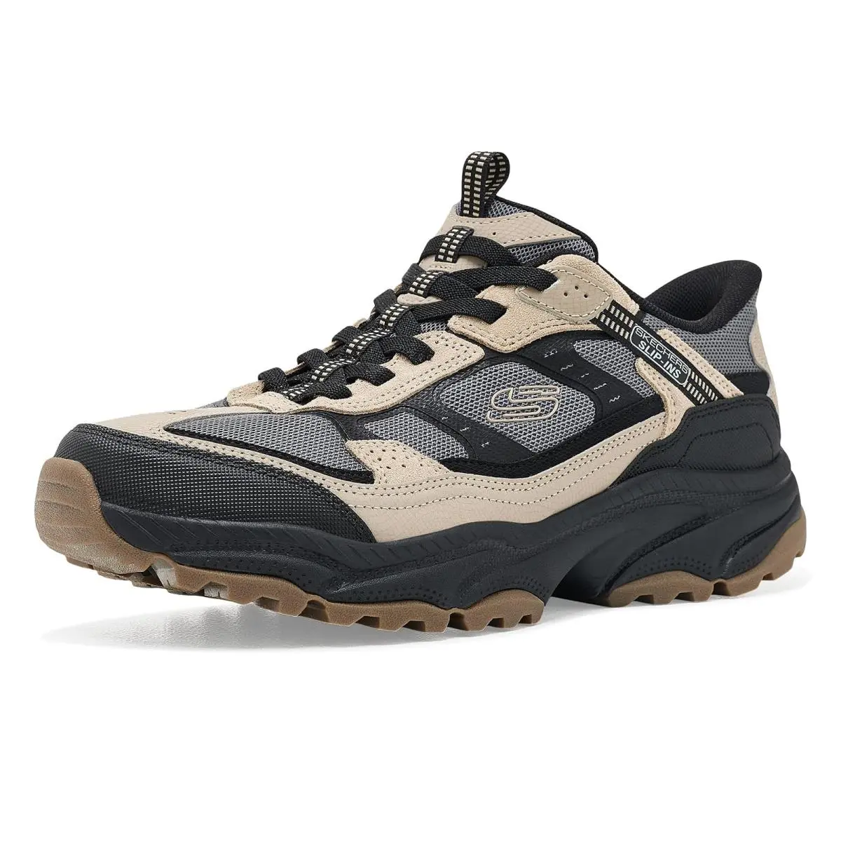 Men`s Sneakers Athletic Shoes  Vigor AT Hands Free Slip-in Sneakers Taupe/Black by Skechers