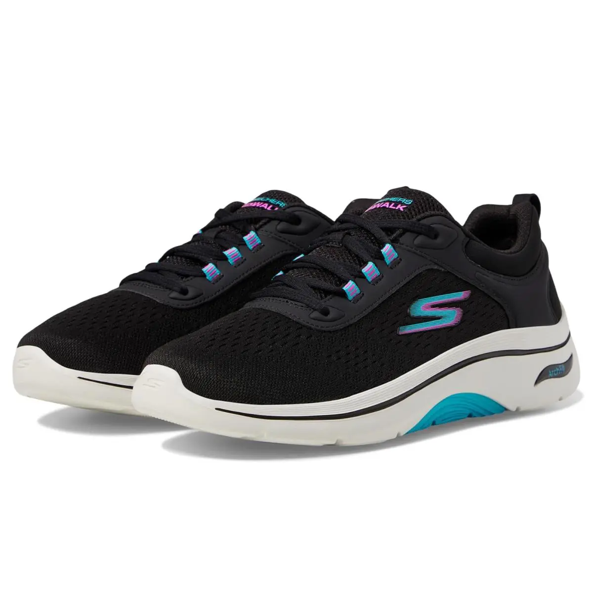 Woman`s Shoes Skechers Performance Go Walk Arch Fit 2.0 Bal - Black/Multi