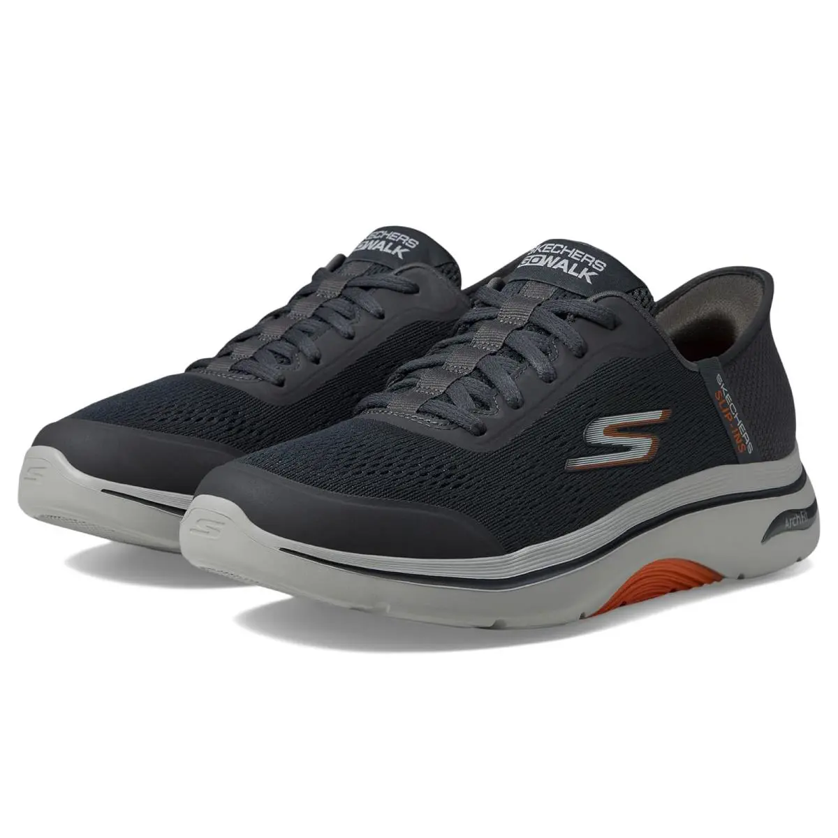 Skechers Performance Hands Free Slip-ins Go Walk Arch Fit 2.0 - Simplicity 2 - Charcoal/Orange