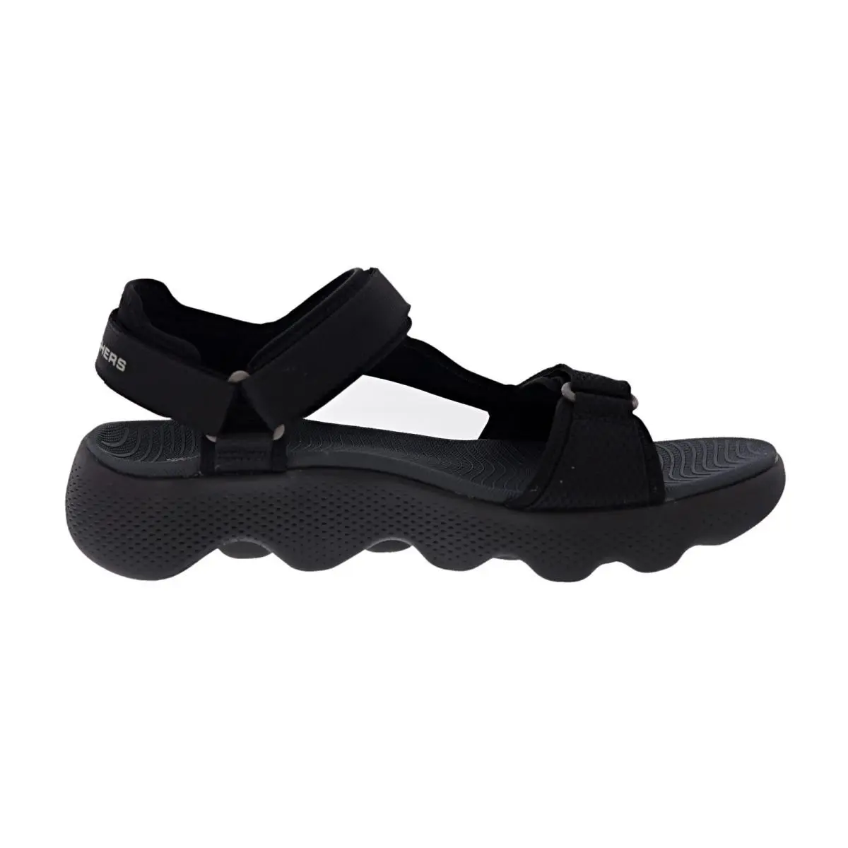 Skechers shoes - GO WALK MASSAGE FIT SANDAL- REFLEXOLOGY - BLACK / GRAY 0