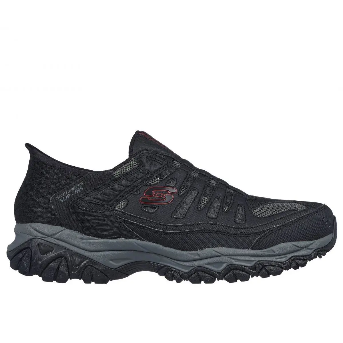 Skechers Men`s Slip-ins: After Burn M Fit - Ridgeburn Black/charcoal - 237563-BK - BLACK/CHARCOAL