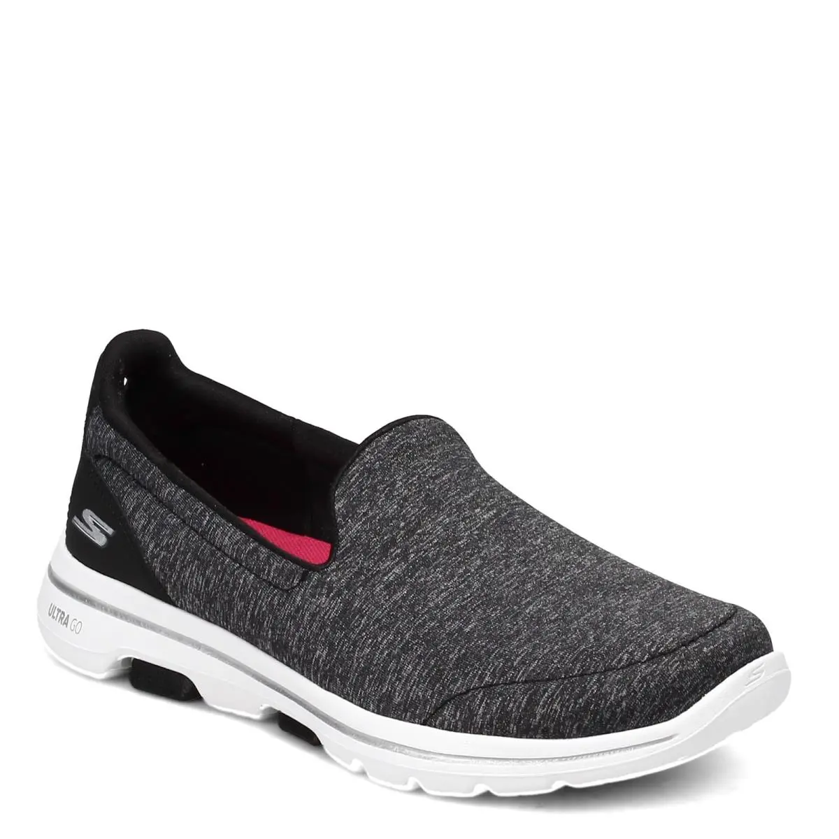 Women`s Skechers Gowalk 5 - Honor Slip-on 15903-BKW Black / White Fabric-and-sy - Black / White