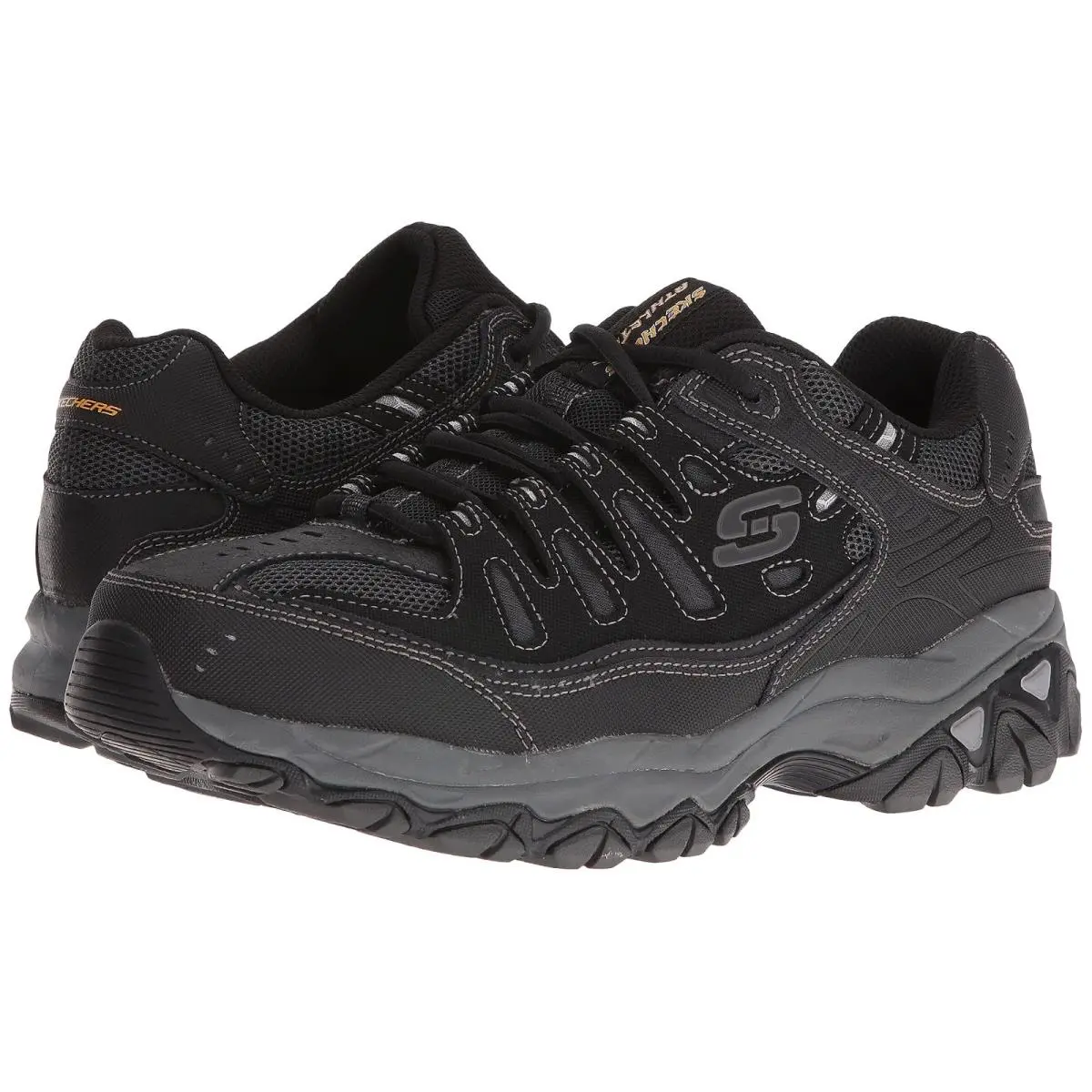 Men`s Sneakers Athletic Shoes  Afterburn M. Fit Black by Skechers