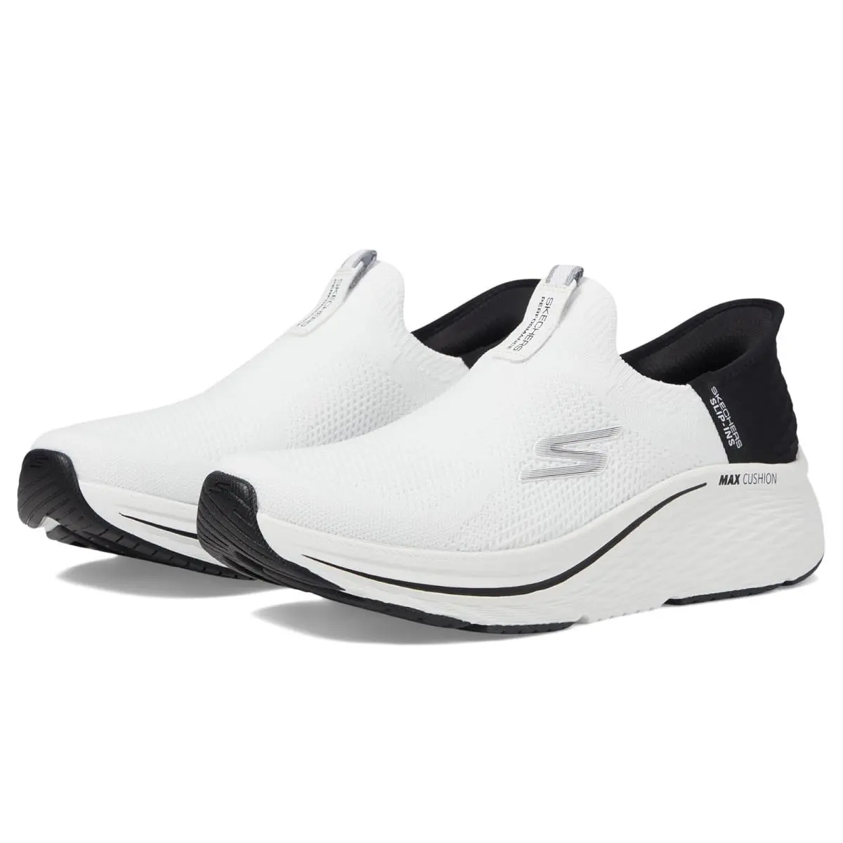 Woman`s Shoes  Max Cushioning Elite 2.0 Eternal Hands Free Slip-ins White/Black by Skechers