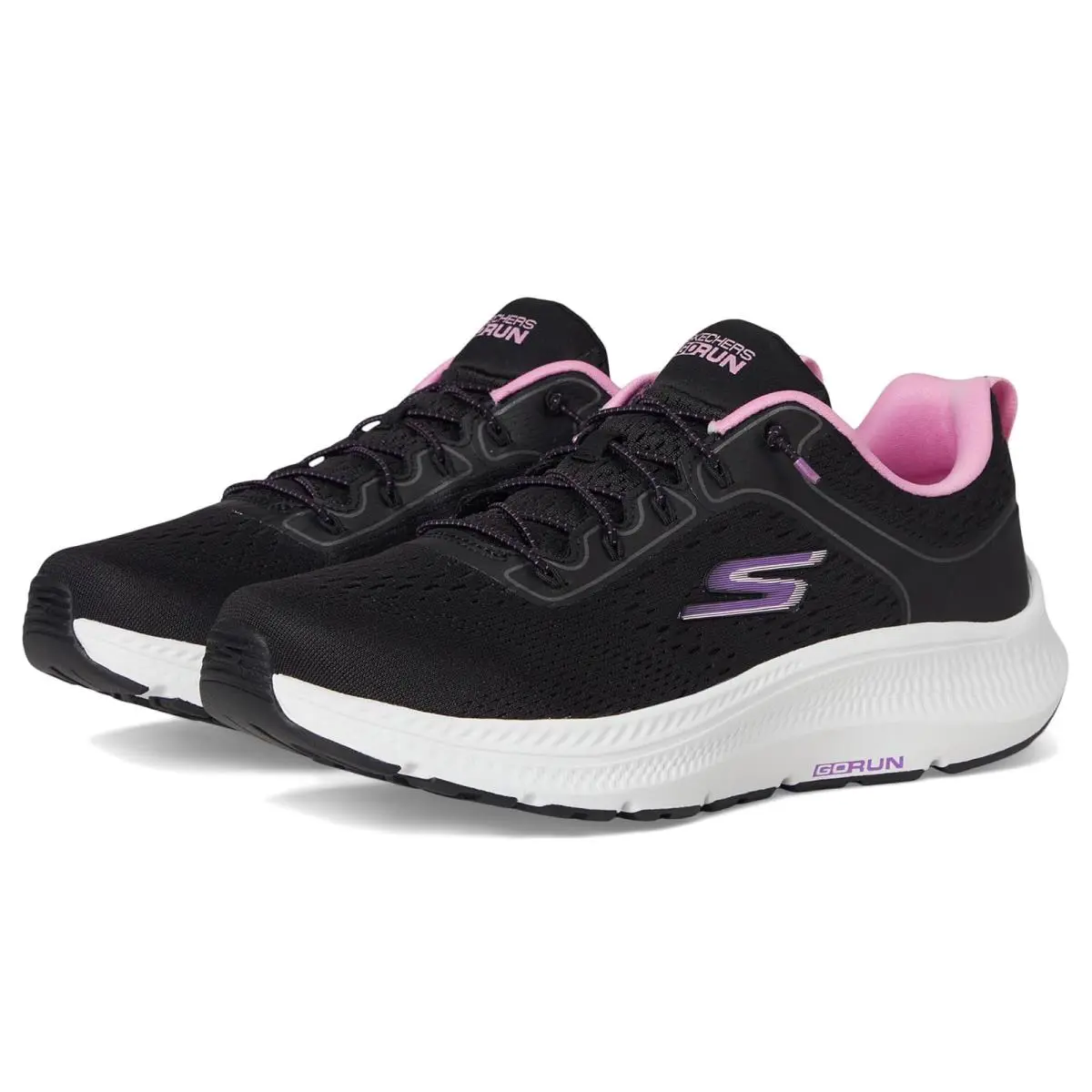Woman`s Sneakers Athletic Shoes Skechers Go Run Consistent 2.0 Duval - Black/Pink