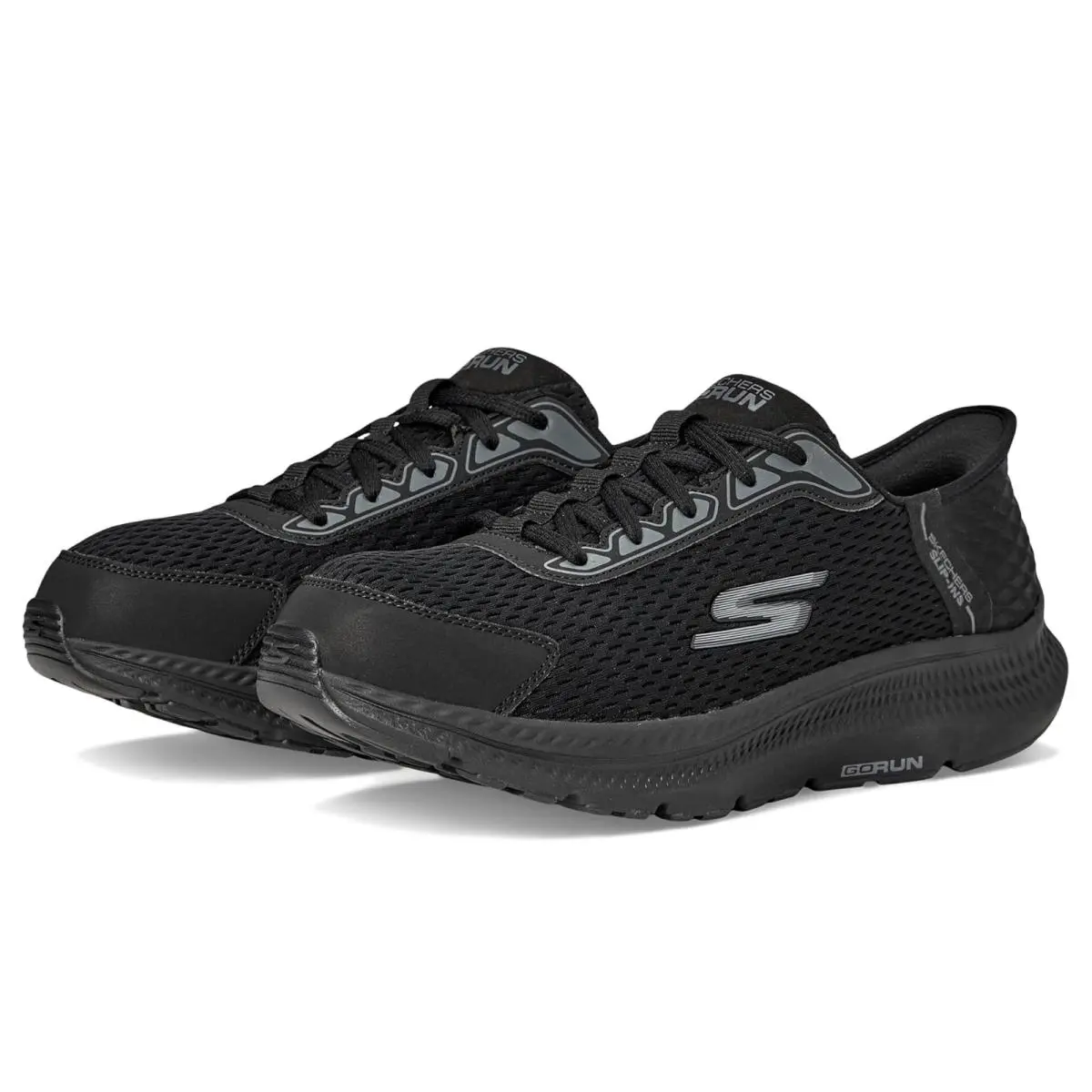 Man`s Shoes Skechers Go Run Consistent 2.0 - Empower Hands Free Slip-ins - Black/Black