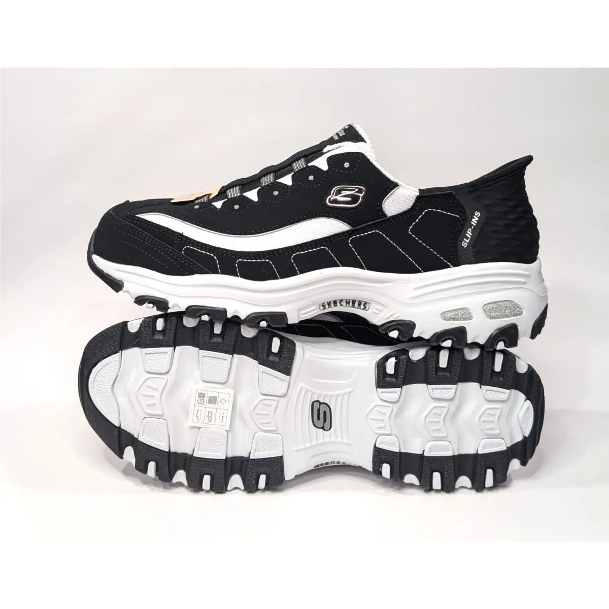 Skechers shoes - Skechers D`Lites Timeless Look - Timeless Look - 150239W/BKW - Black/White 2