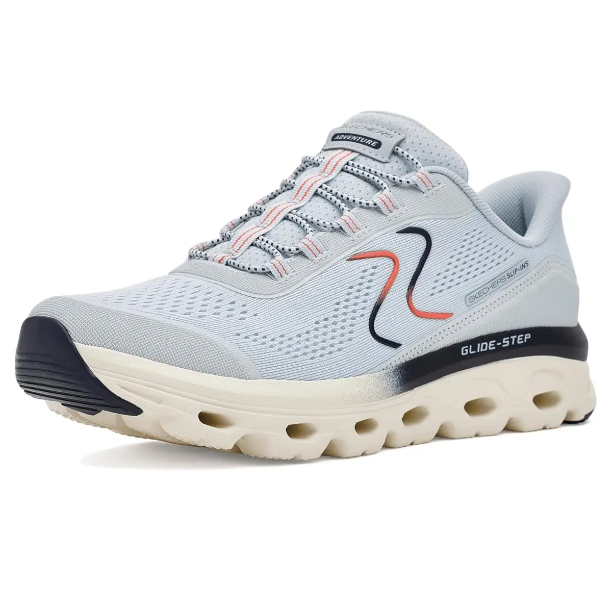 Woman`s Shoes  Glide Step Sole Hands Free Slip-ins Blue Multi by Skechers