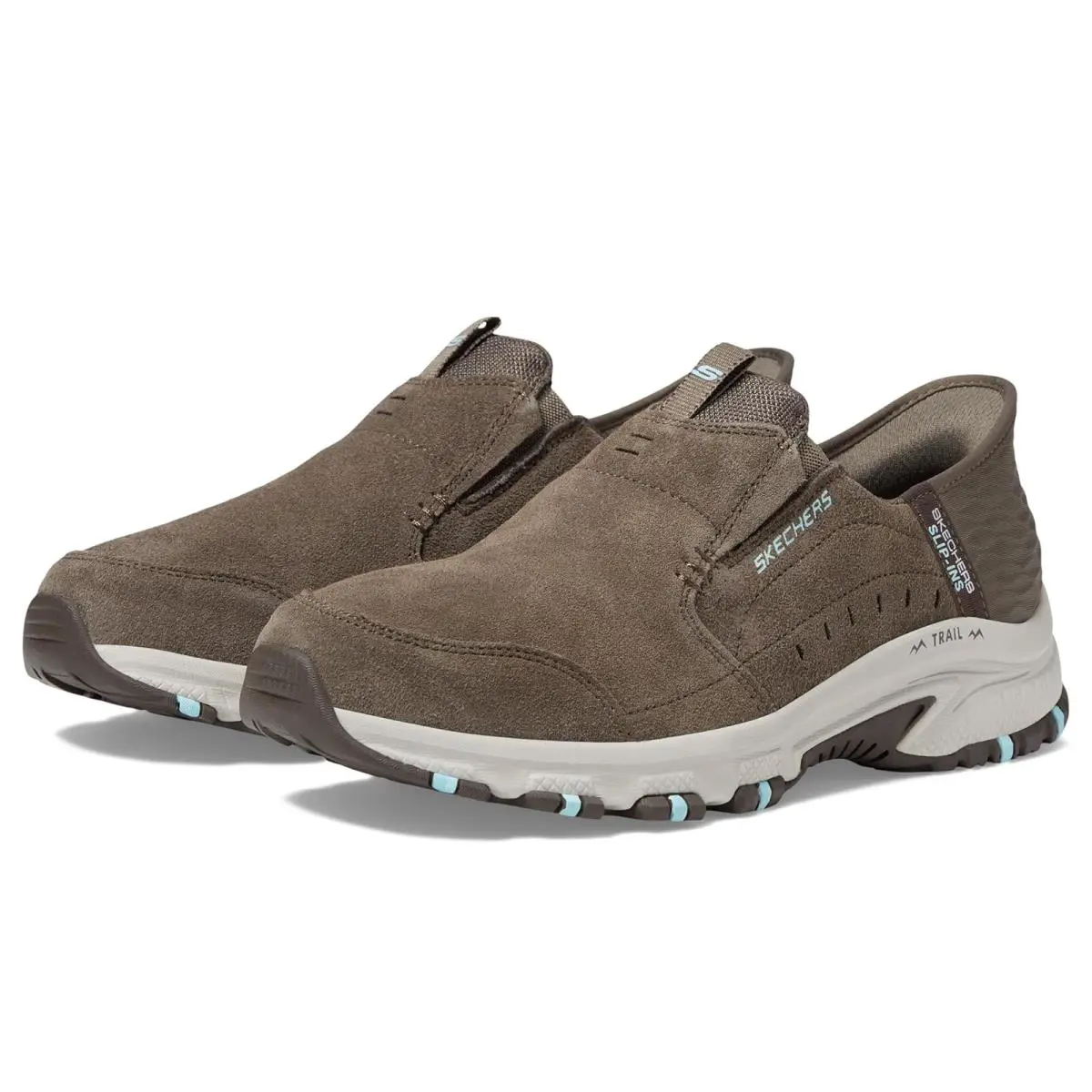 Woman`s Shoes Skechers Hillcrest - Sunapee Hands Free Slip-ins - Dark Taupe