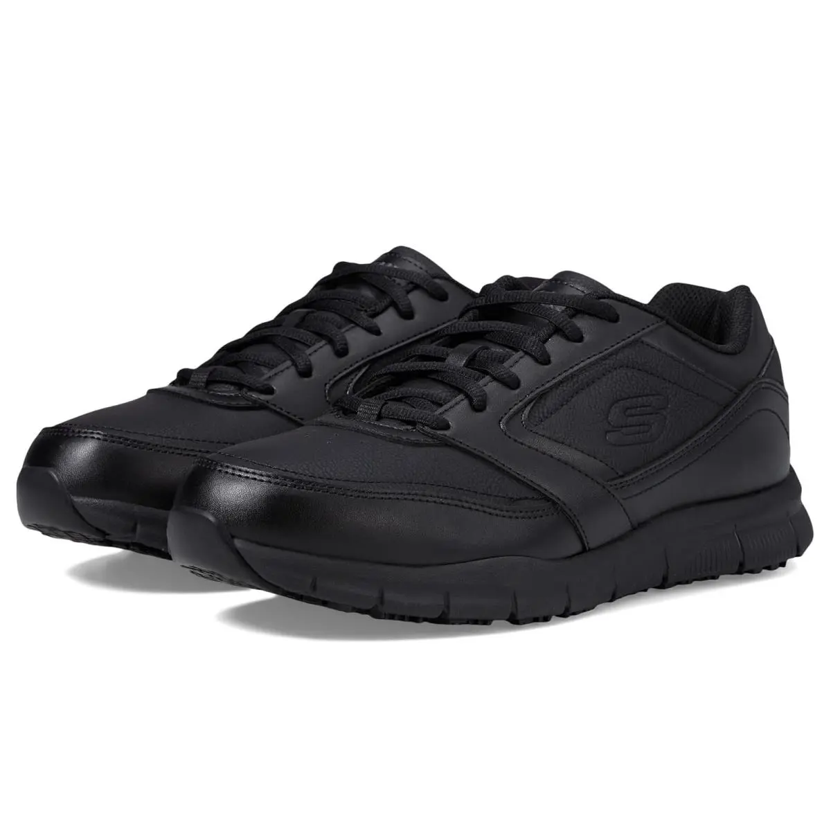 Man`s Sneakers Athletic Shoes Skechers Work Nampa - Black