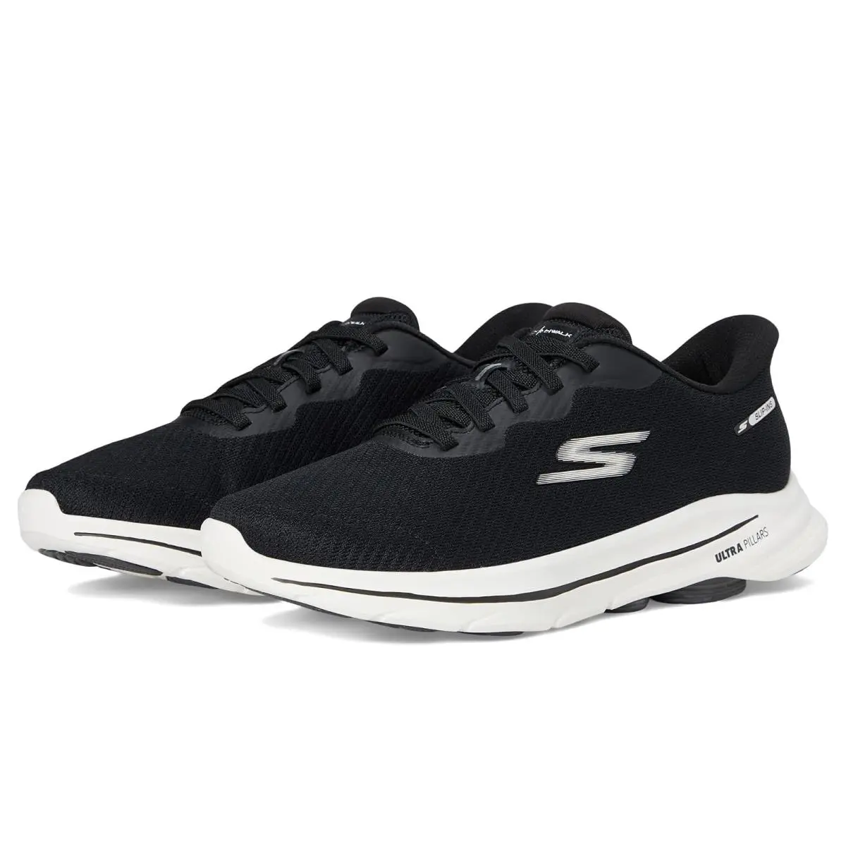 Man`s Shoes  Performance Go Walk 8 Pelayo Hands Free Slip Black/White by Skechers