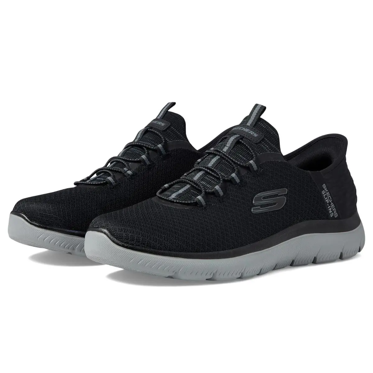 Man`s Shoes Skechers Summits High Range Hands Free Slip-ins - Black/Charcoal