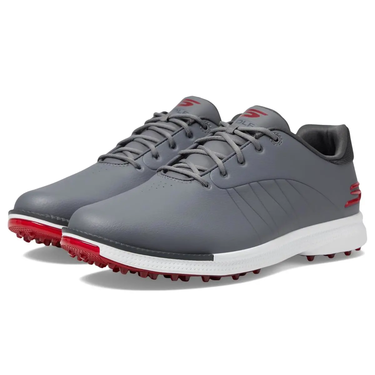 Man`s Sneakers Athletic Shoes Skechers GO Golf Tempo GF - Grey/Red