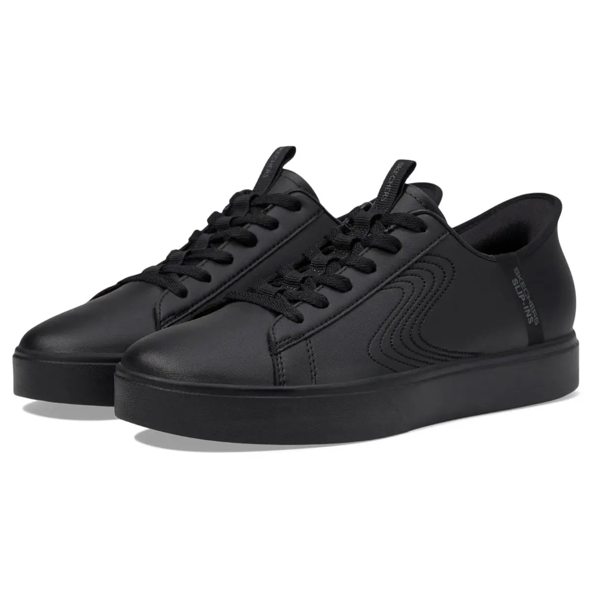 Woman`s Shoes Skechers Eden Lx-royal Stride Hands Free Slip-ins - Black/Black