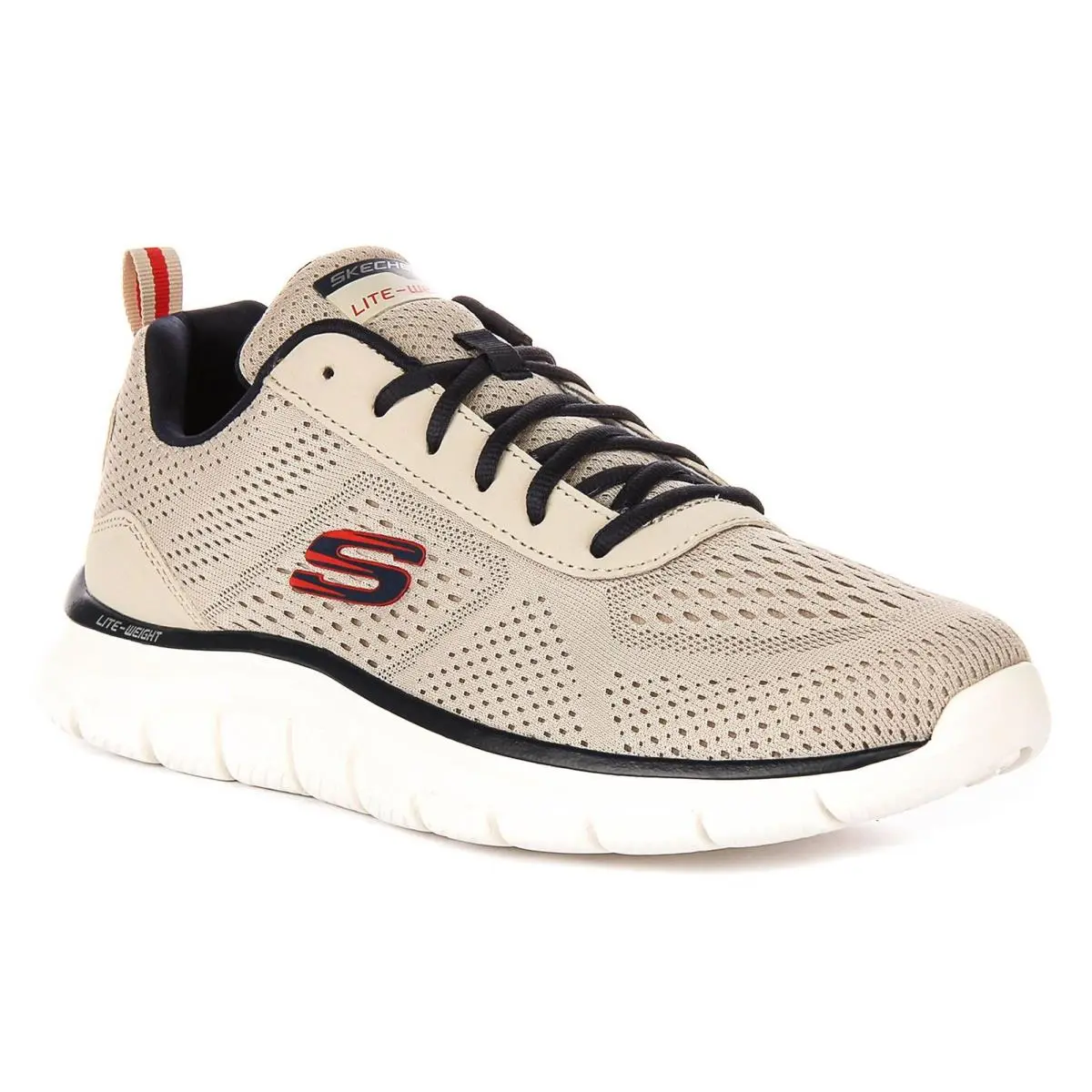 Skechers Leshur Sporty Vegan Sleek Lace Up Mens Sneakers In Taupe US 8 - 13