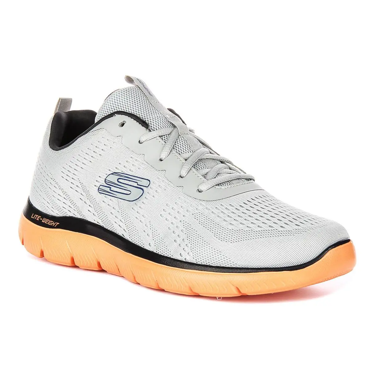 Skechers Summits Torre Vegan Comfort Mesh Mens Sneakers In Grey Orange US 8 - 13 - Grey Orange