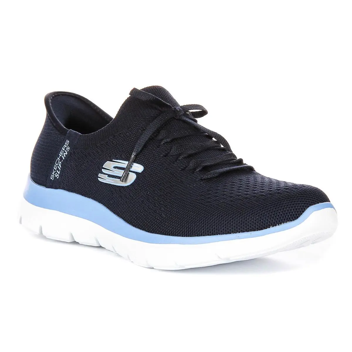 Skechers Summits Slip In Vegan Knit Womens Sneakers In Navy Blue US 6 - 11 - Navy Blue